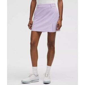 Stretch Twill Front Pleat Golf Skirt - Lavender Frost